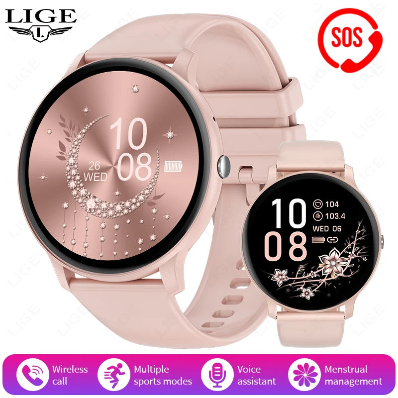 LIGE 2025 Smartwatch mit Bluetooth-Anruf & Fitnessfunktionen