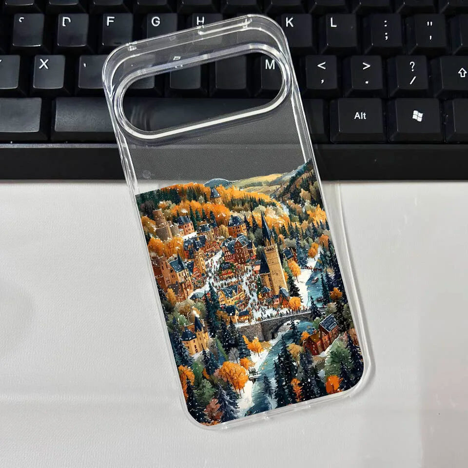 Winterliche TPU Handyhülle mit Schneelandschaft für Google Pixel