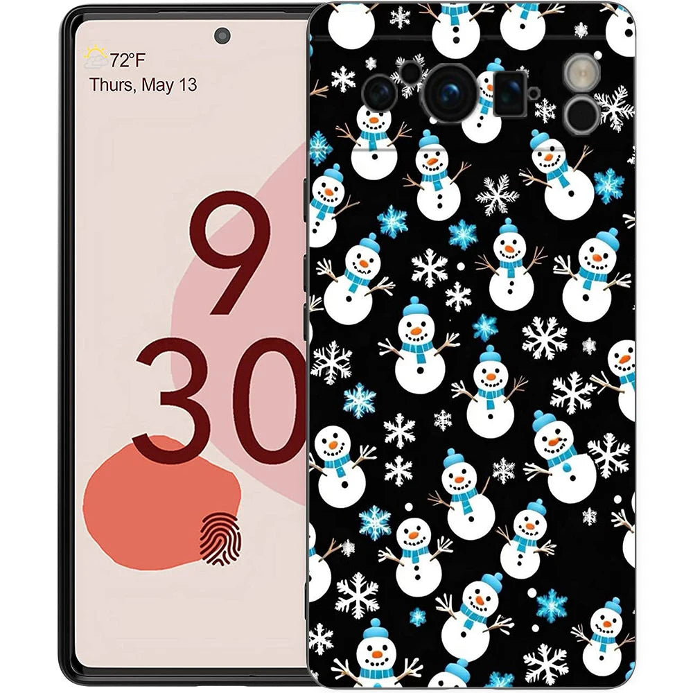 Pixel 9 8 Case TPU Cartoon Christmas Design Protective Case