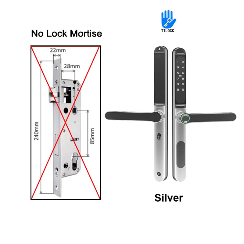 TTLock Aluminium Smart Türschloss Fingerabdruck Passwort RFID