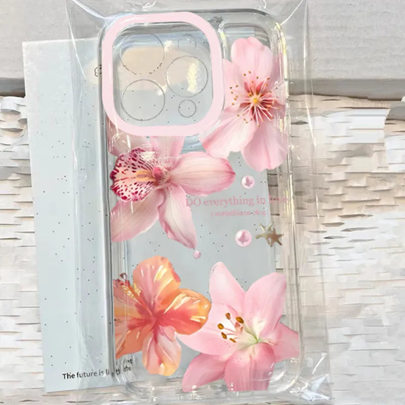 Rosa Lilie TPU Hülle iPhone 7-16