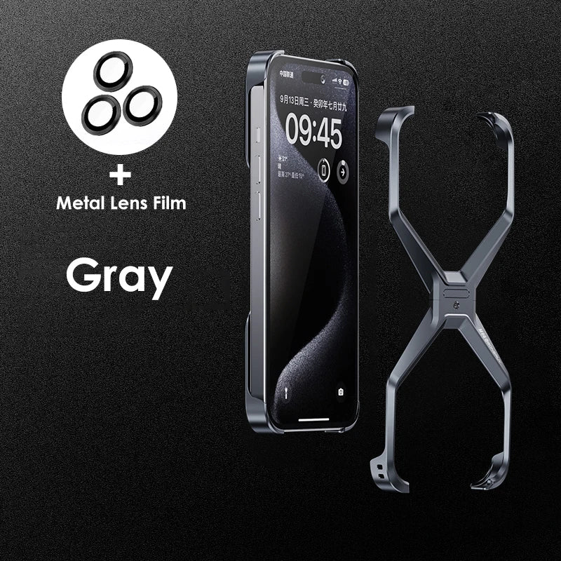 Luxuriöse Aluminiumhülle iPhone 16–13 Pro Max