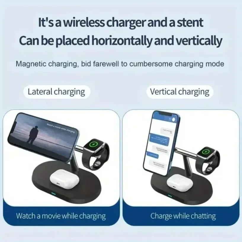 3-in-1 Magnet Ladegerät für iPhone & Galaxy Uhr