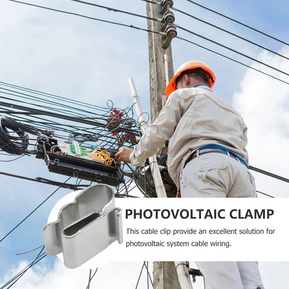 Solar Kabelclip Edelstahl für Kabelmanagement 10–100 Stück