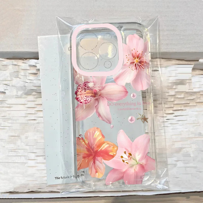 Rosa Lilie TPU Hülle iPhone 7-16