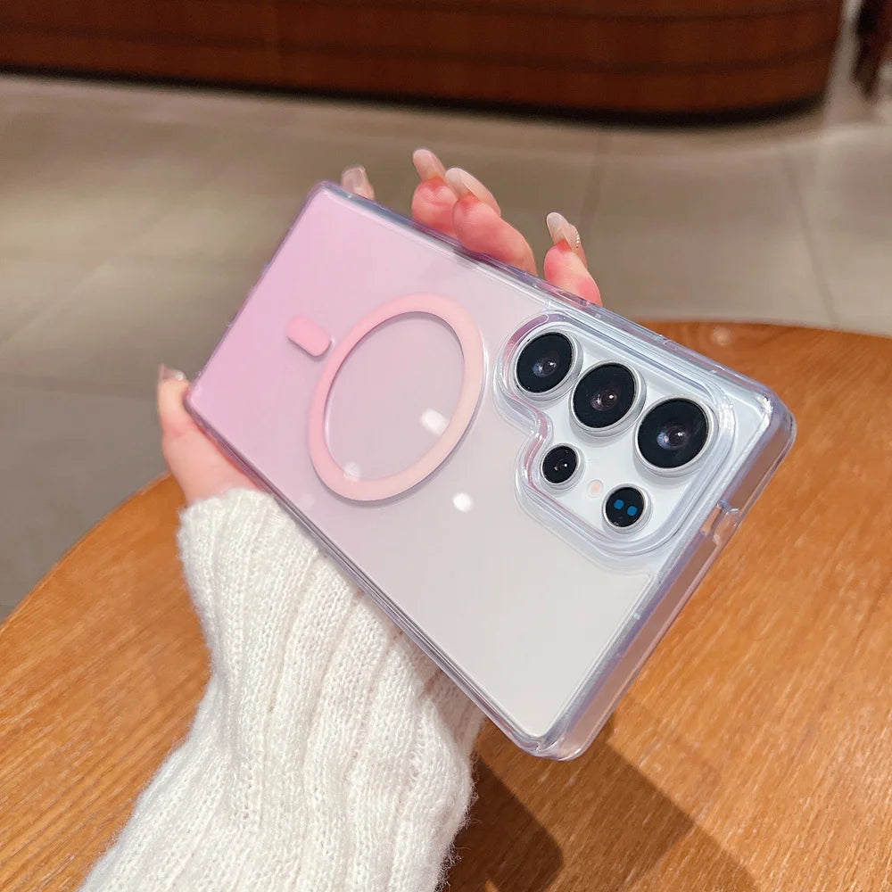 Luxus Magsafe Hülle mit Farbverlauf für Samsung