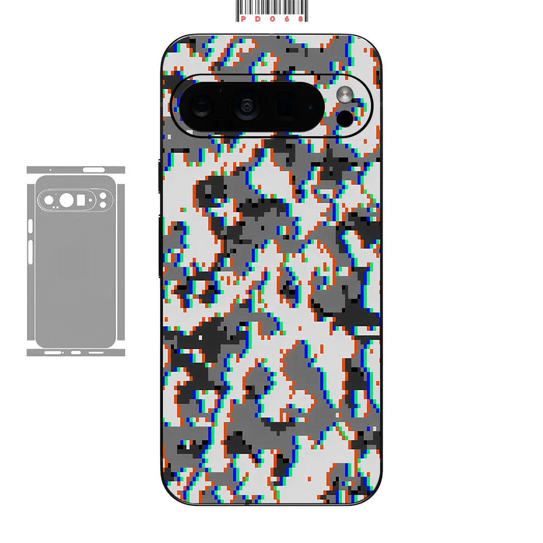 Bunte Hautfolie für Pixel 9–6 Pro Rückseite