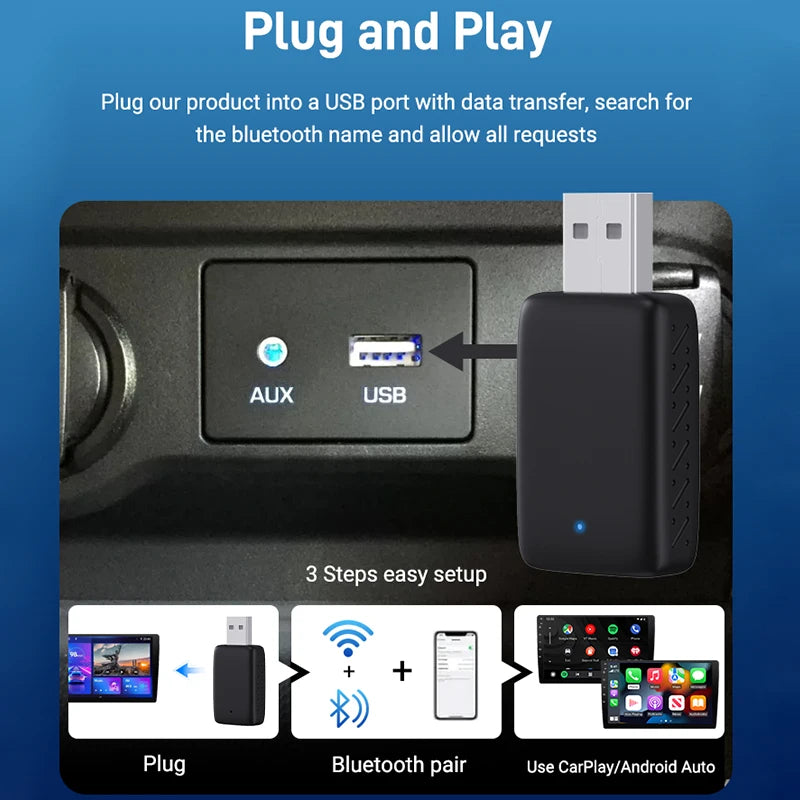 2in1 kabelgebundener zu kabelloser CarPlay Adapter
