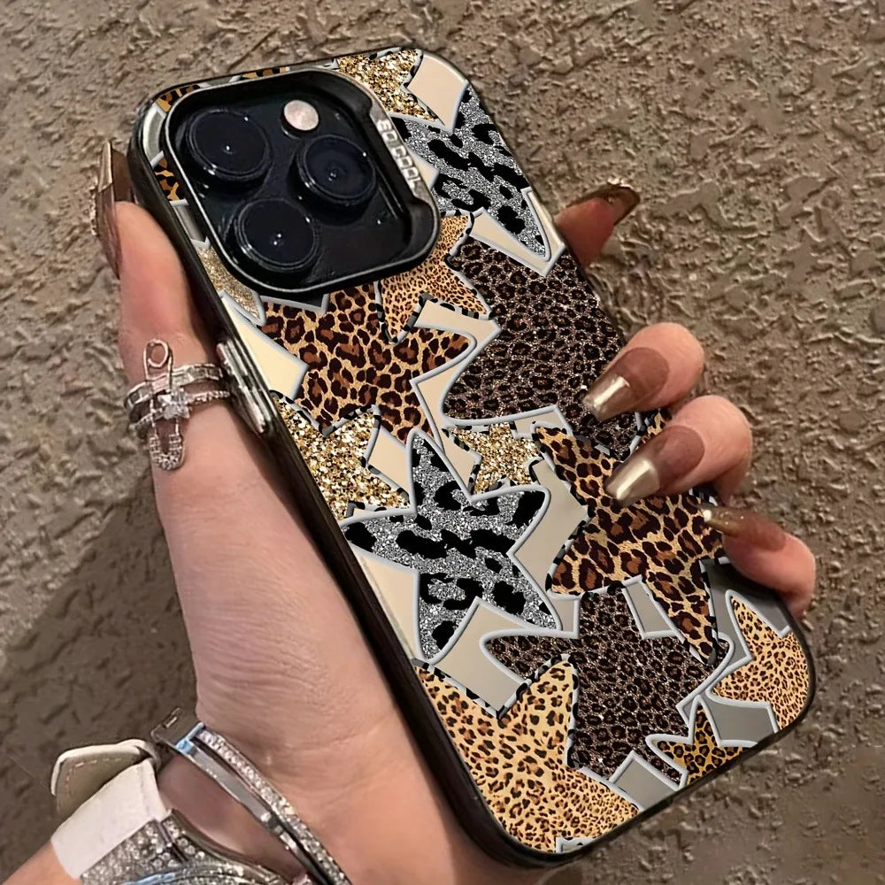 Leopardenprint Stern Design Hülle für iPhone 17