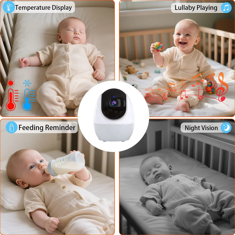 Smart Babyphone mit Kamera & Ton 4.3" HD Display