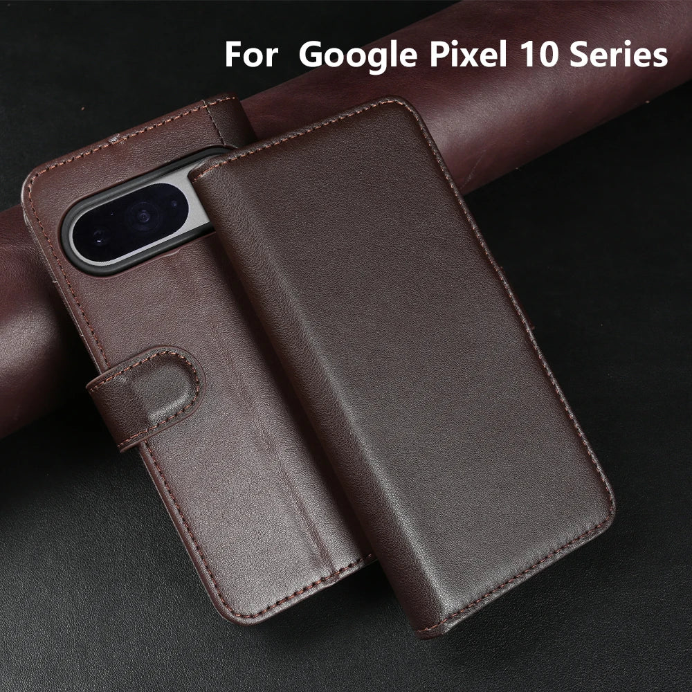 Luxuriöse Echtleder Handyhülle für Google Pixel 10