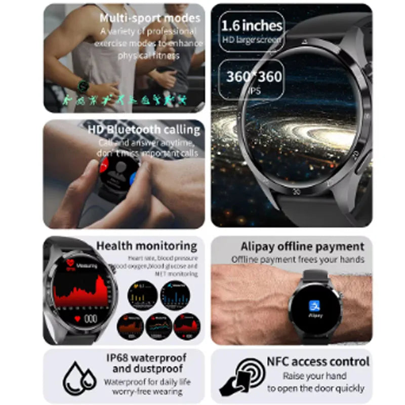 Smartwatch Outdoor Fitness Tracker mit Bluetooth Anruf