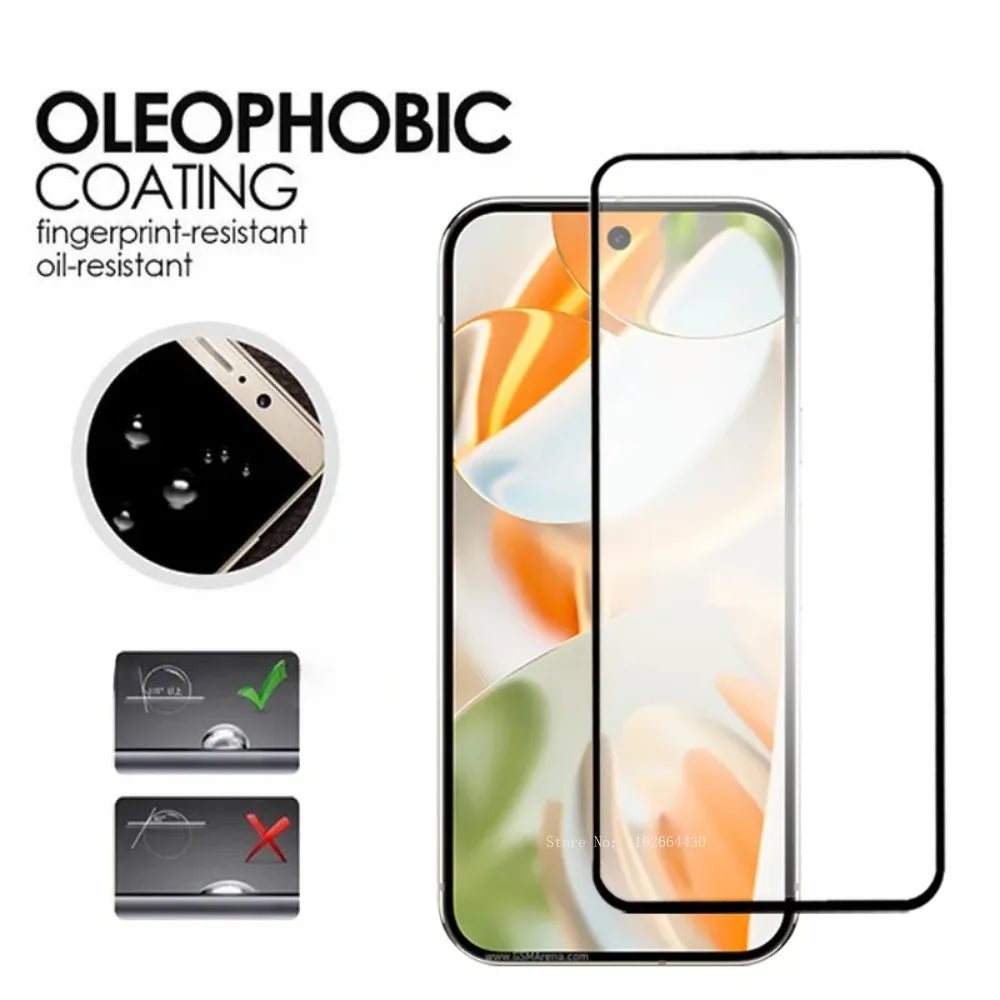 Set of 4 full-screen tempered glass screen protectors for Google Pixel