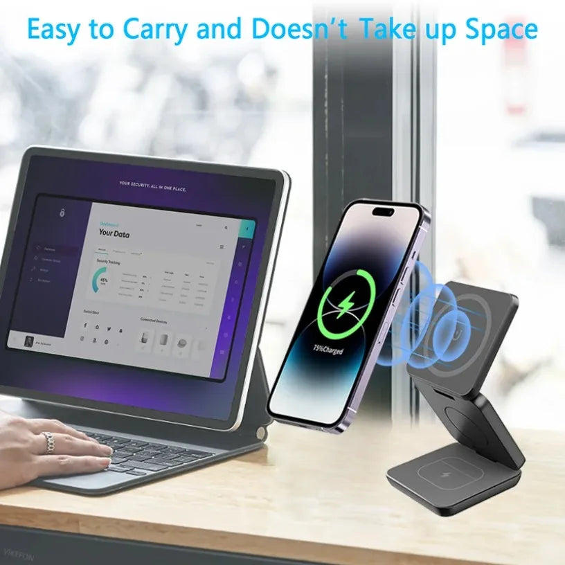 3-in-1 Magnetischer Ladehalter für iPhone & Apple Watch
