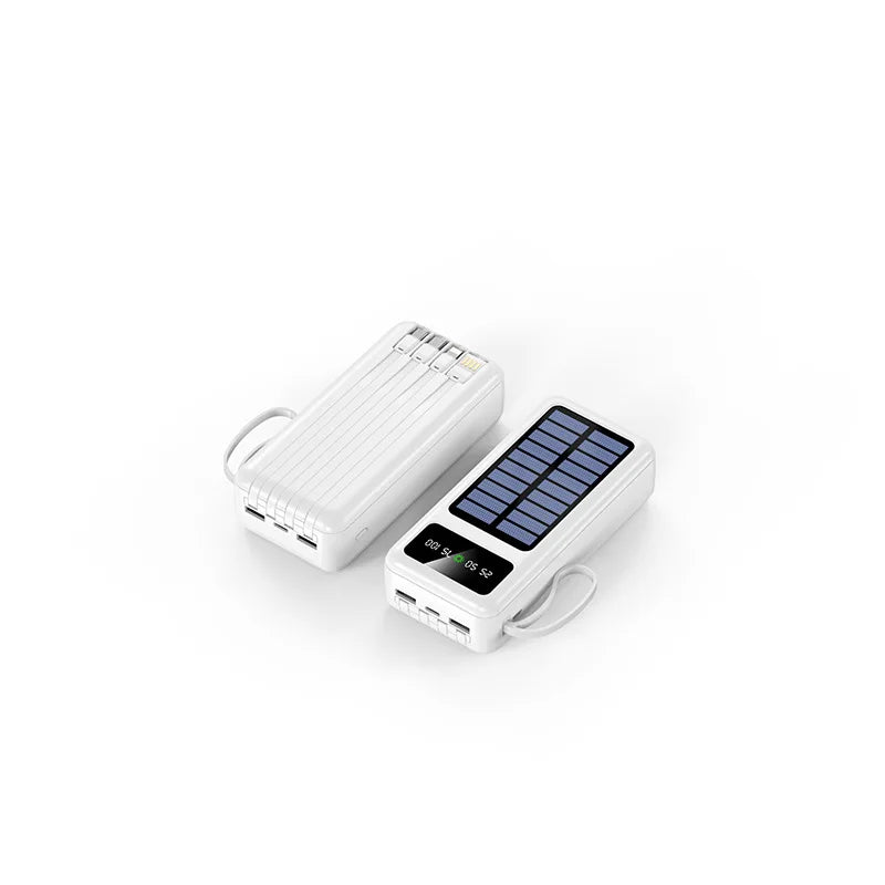 Solar Powerbank mit LED Licht und tragbarem Akku