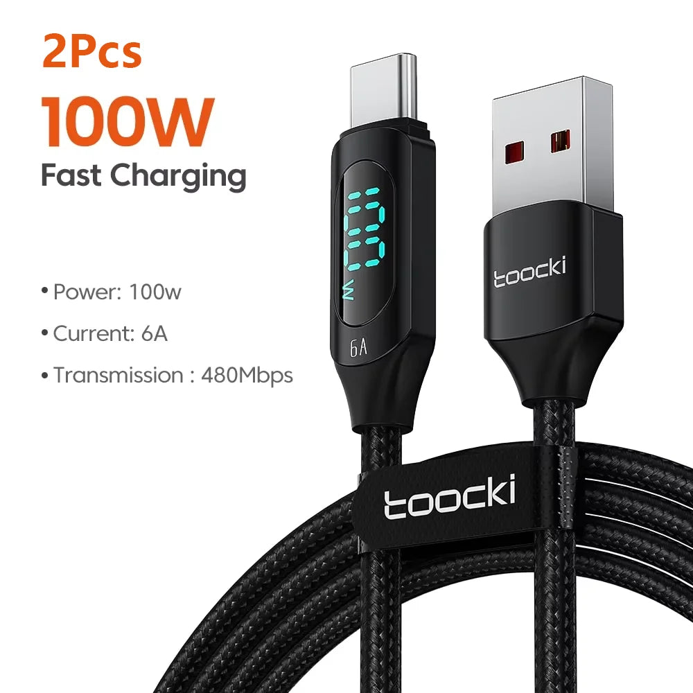 Toocki 100W USB-C Schnellladekabel