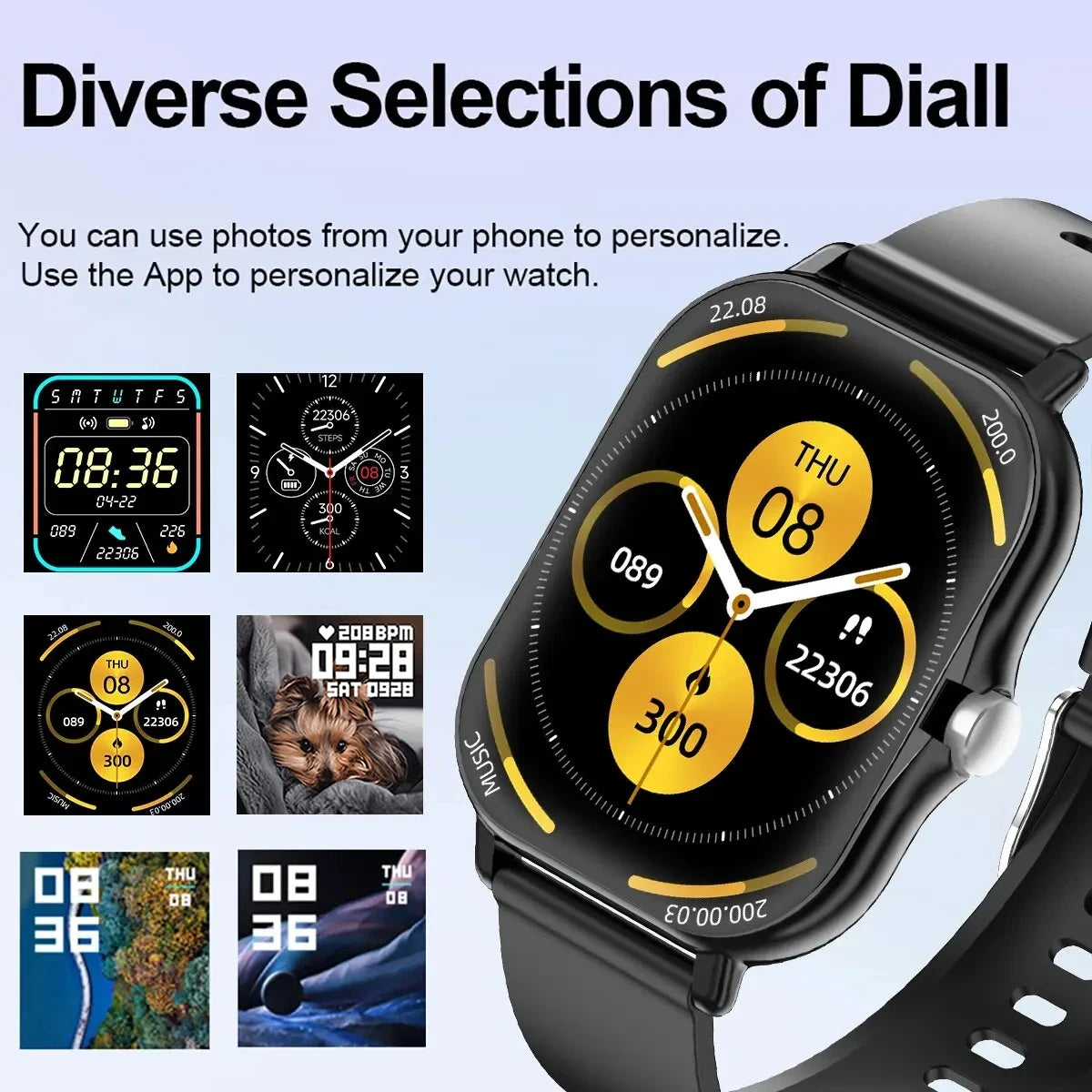 Smartwatch 2025 mit 2,01" Display & Bluetooth-Anruf