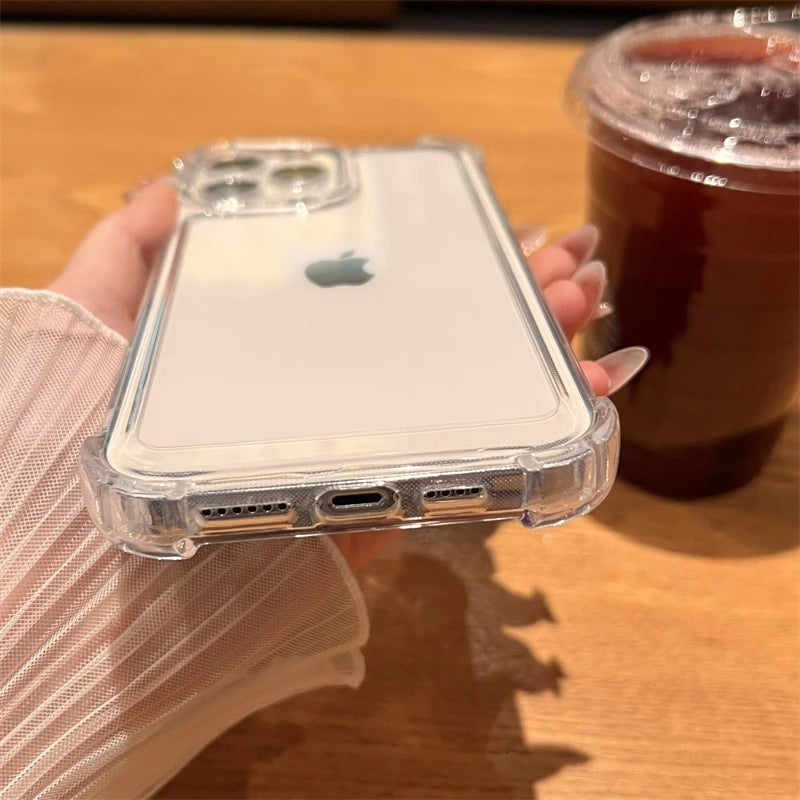 Luxuriöse transparente Stoßschutz-Hülle iPhone
