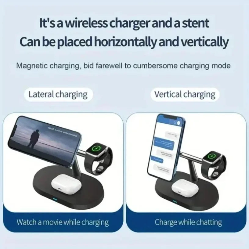 3-in-1 Magnet-Ladestation für iPhone & Galaxy