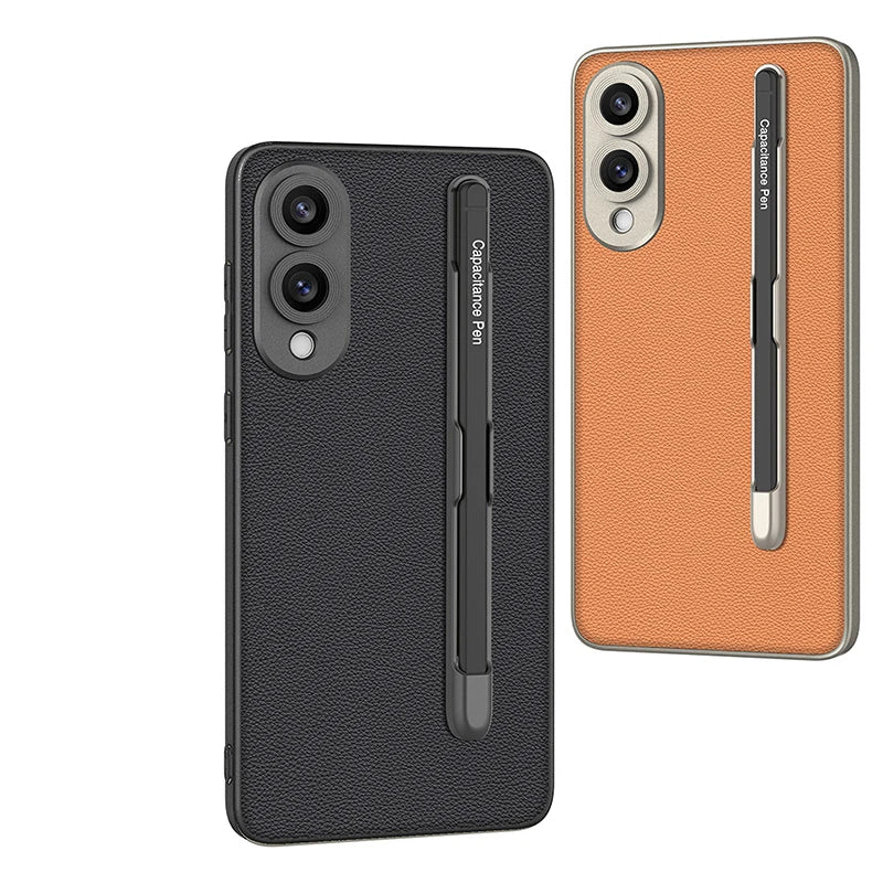 Carbon Leder Hülle mit Stift für Galaxy S25 Ultra