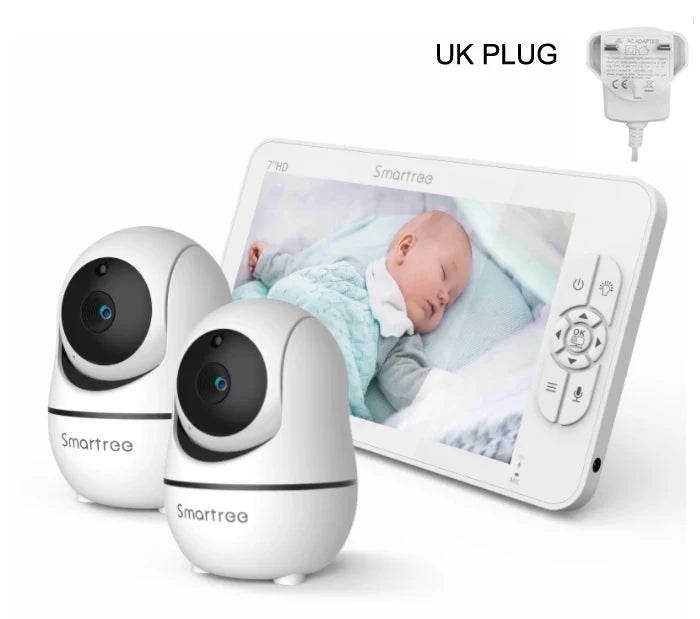 7" HD Video-Babyphone mit 2 Kameras und Zoom