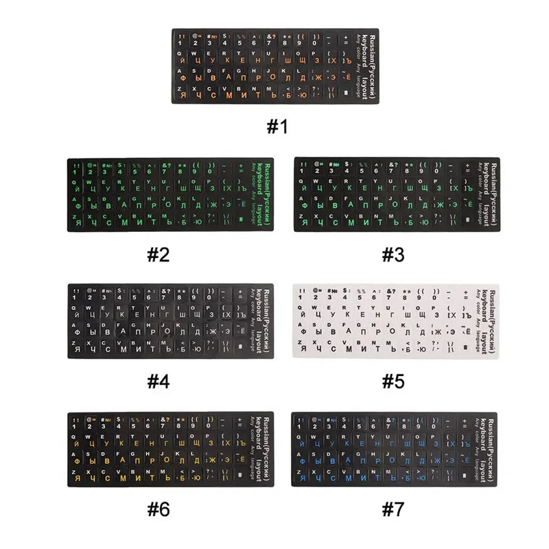 Russische Tastaturaufkleber Matt PVC