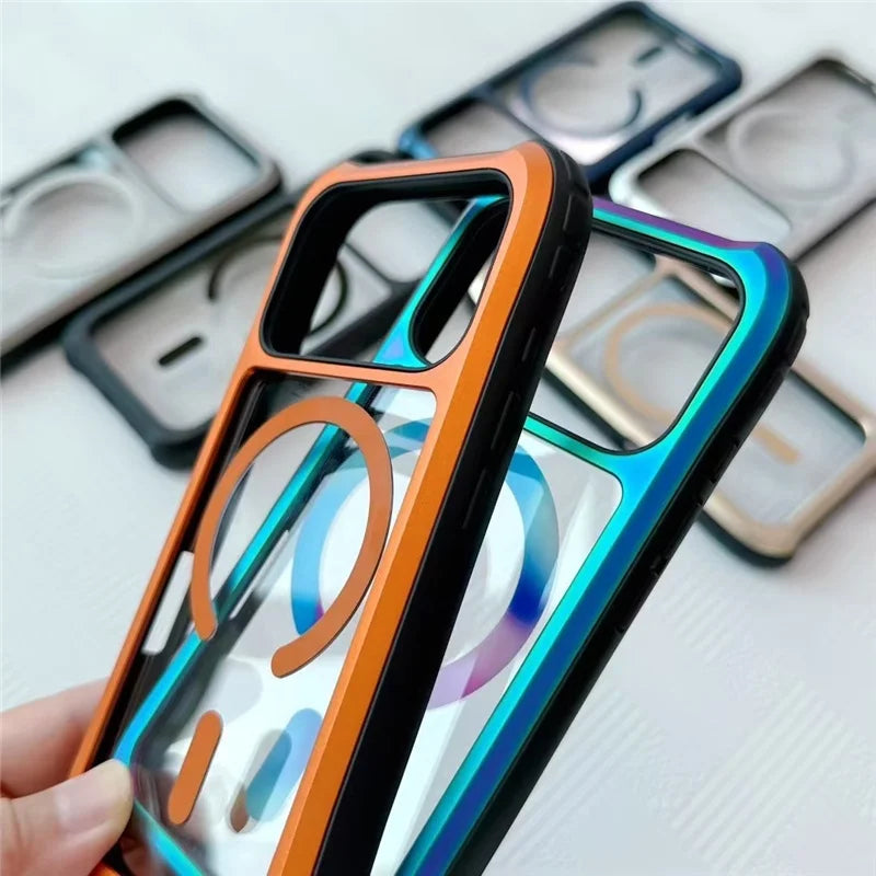 Transparente Aluminiumrahmen-Hülle für iPhone 17 Pro