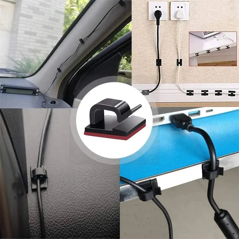 Selbstklebende Kabelclips 50 Stück Organizer