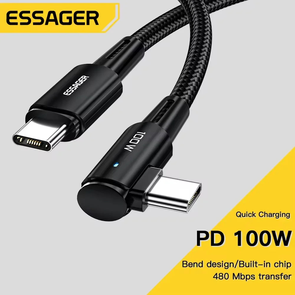 Essager 100 W USB‑C Kabel mit Winkel