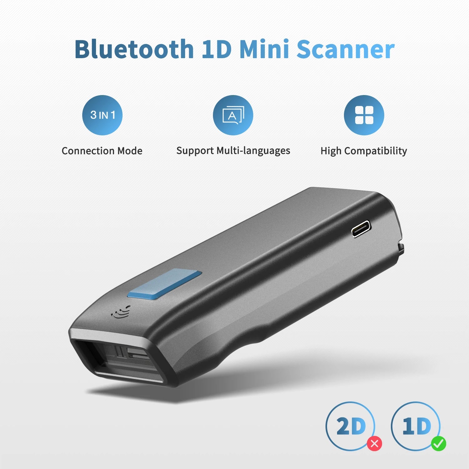 Bluetooth QR Barcode Scanner 2D Drahtlos für POS