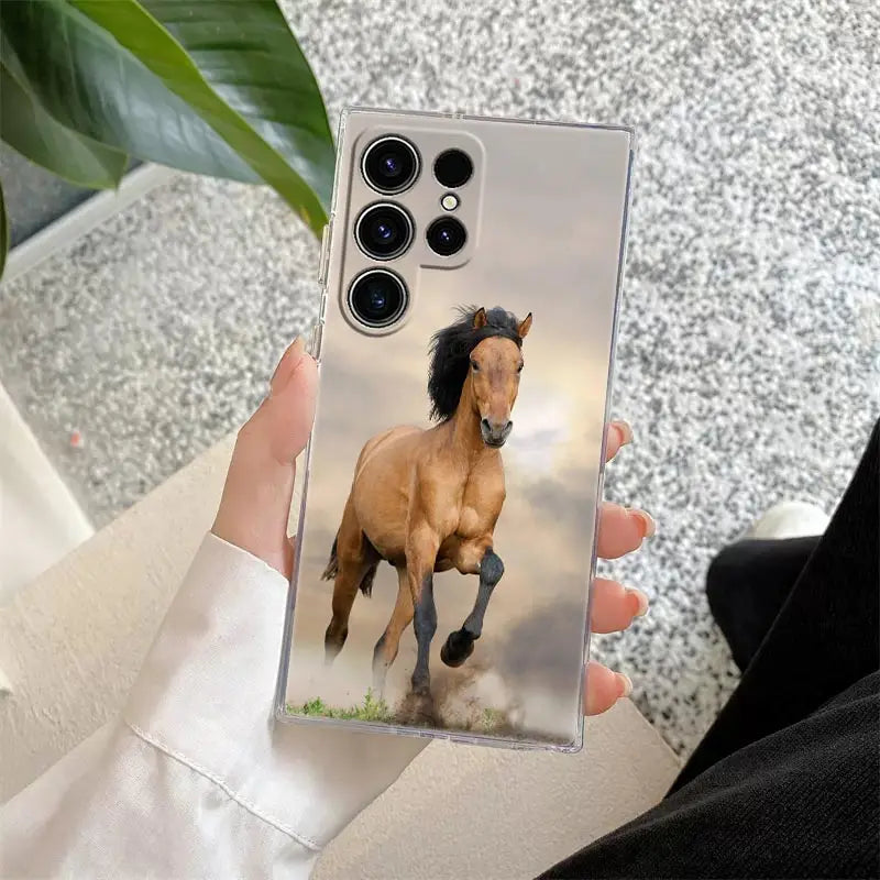 Galoppierende Pferde Hülle für Samsung Galaxy S25 Ultra