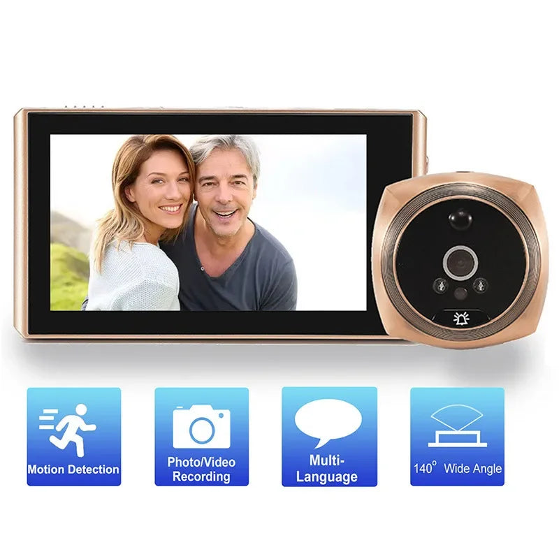 Digitaler Video-Türspion mit 4,3" Monitor & Sensor