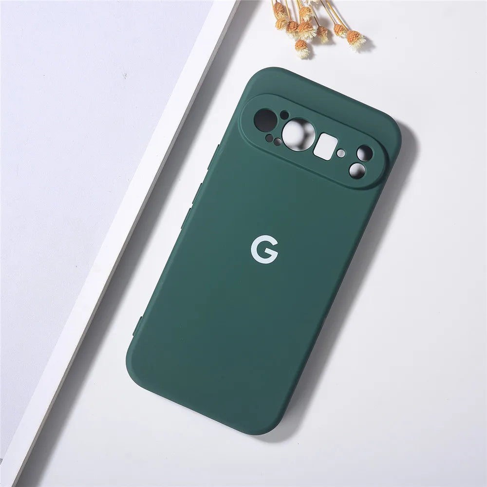Original hülle für Google Pixel 9 Pro XL Hüllen flüssige Silikon TPU Rückseite für Pixel 9 9pro 9Proxl stoß feste Schutz coque