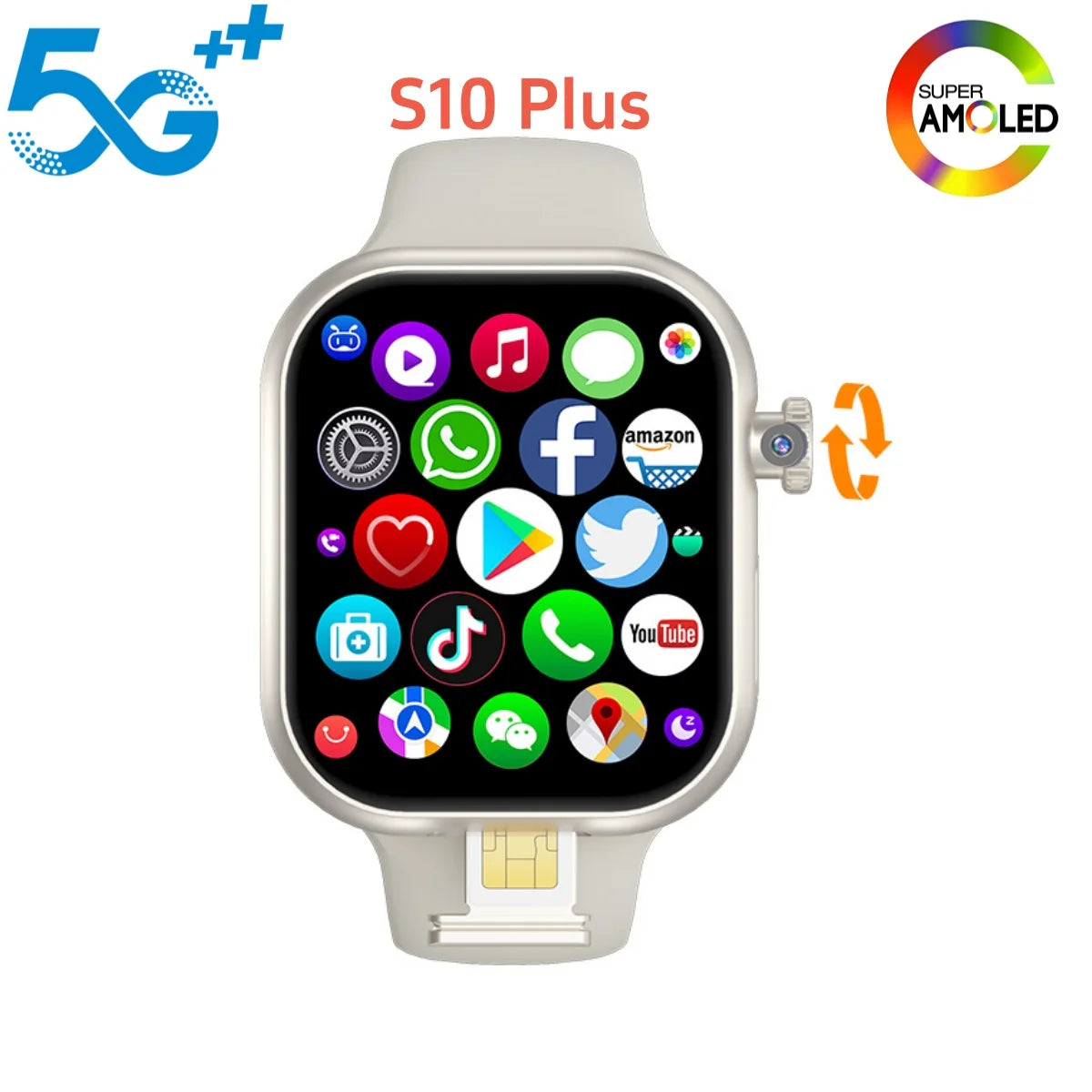 Smartwatch 5G mit 256GB, GPS & 8MP Kamera