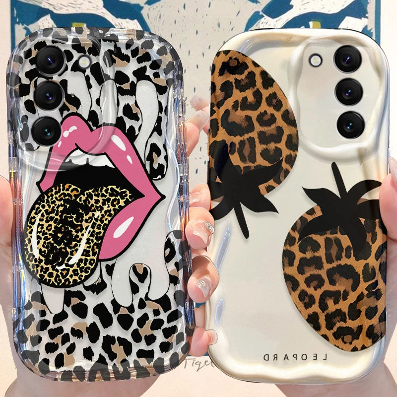 Leopardenhülle für Galaxy S24–A50 Stylisch & Robust