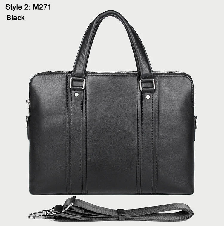 Luxus Leder Aktentasche Herren 15,6 Zoll