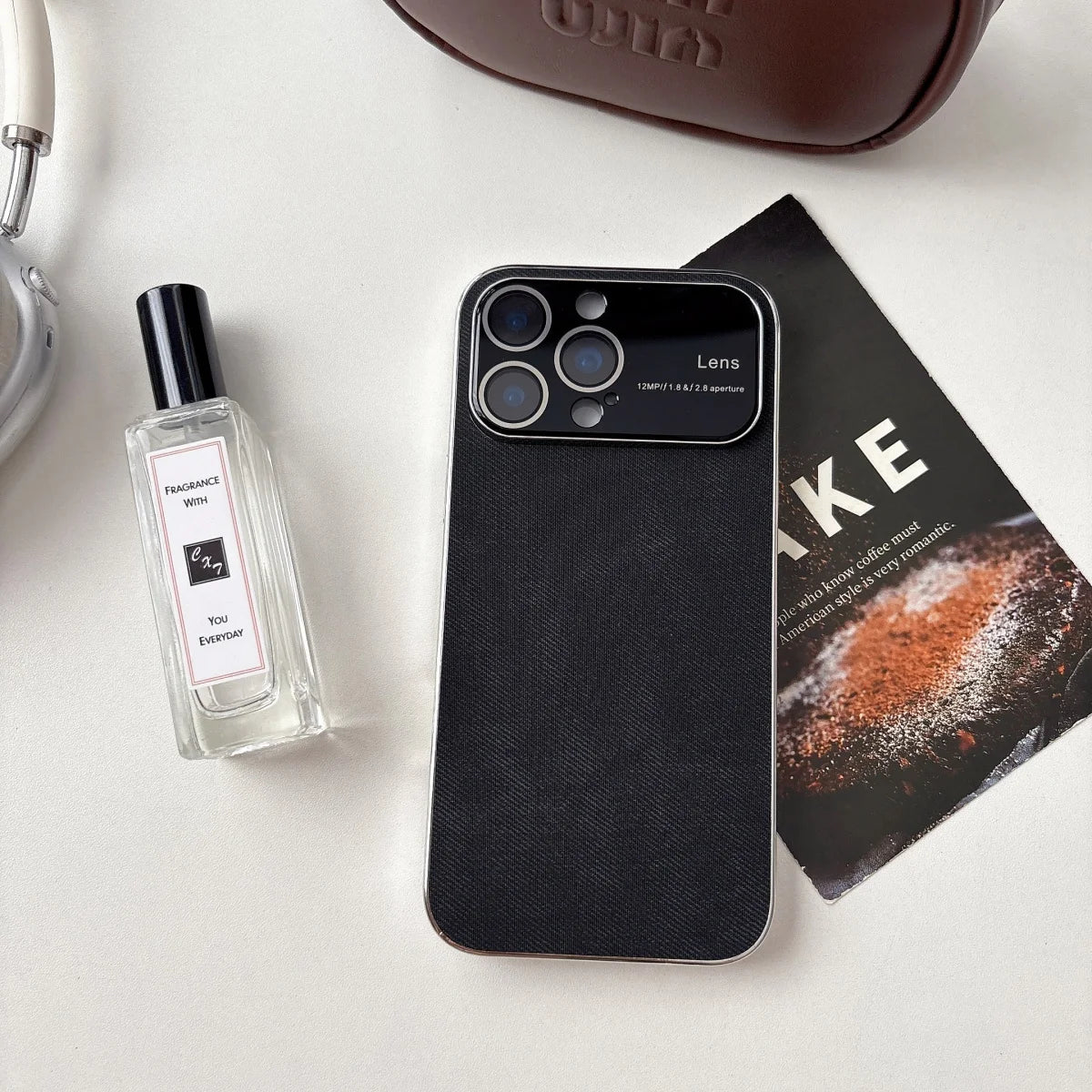 Retro Cowboy Stoff Handyhülle mit Fenster