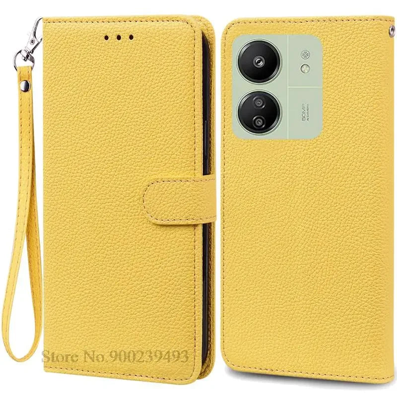 Leder Klapphülle für Redmi 13C