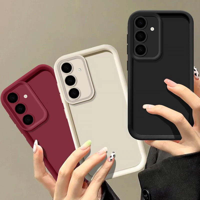 Candy Farbe Telefon Fall Für Samsung S25 S24 S23 S22 Ultra Plus S21 S24 FE A55 A34 A15 A35 A52 a53 A54 A16 5G Weiche Silikon Abdeckung
