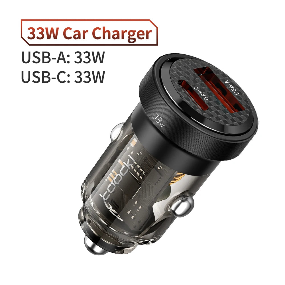 33W USB C Autoladegerät Schnellladung