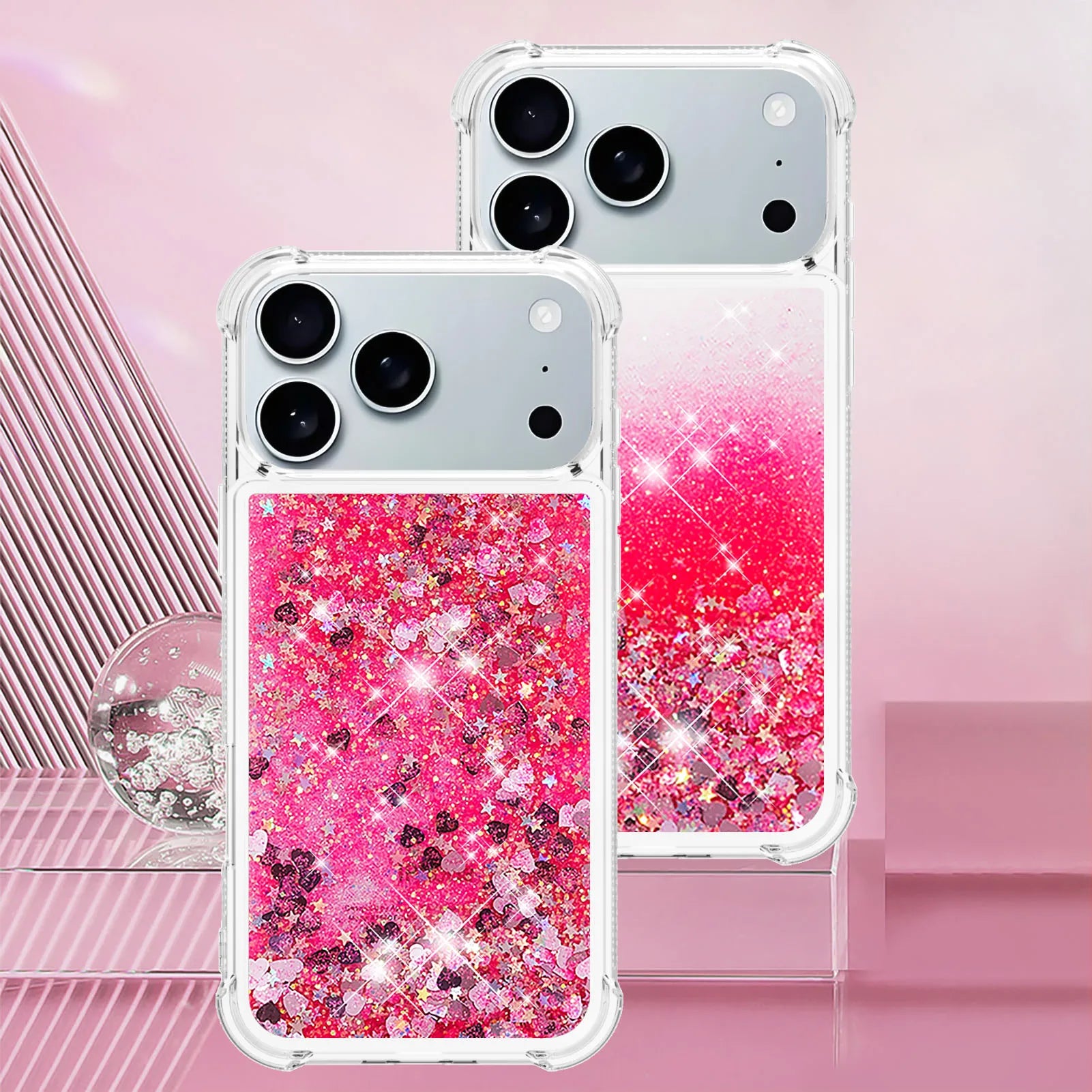 Klare Bling Glitter Treibsand Hülle für iPhone 17 Pro
