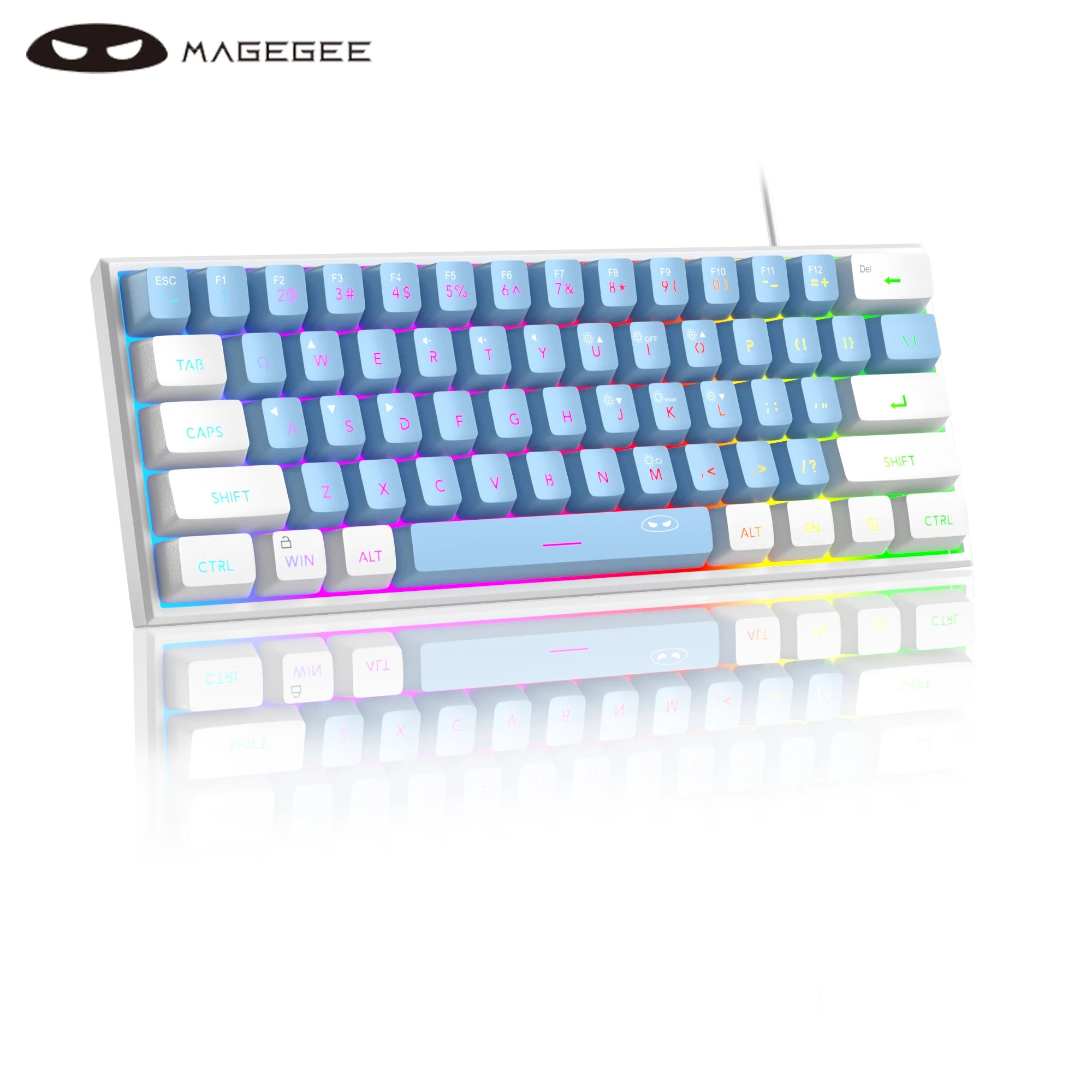 MageGee TS91 60 % Mini RGB Gaming-Tastatur