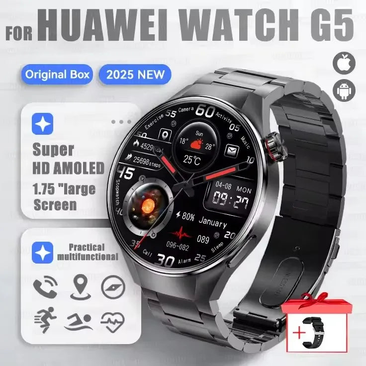 G5 Plus Smartwatch Herren 2025 mit AMOLED & GPS