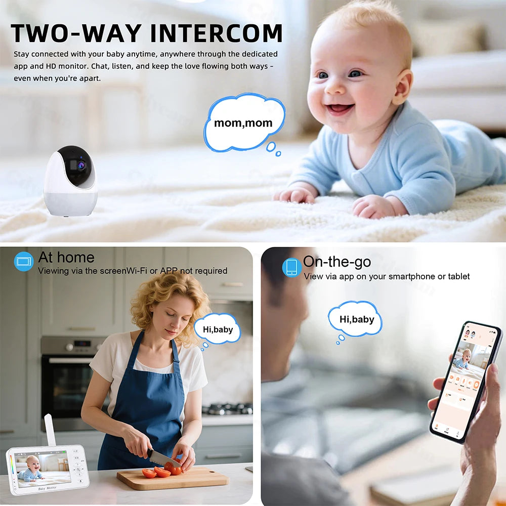 1080P HD Baby Monitor mit WLAN App & Nachtsicht