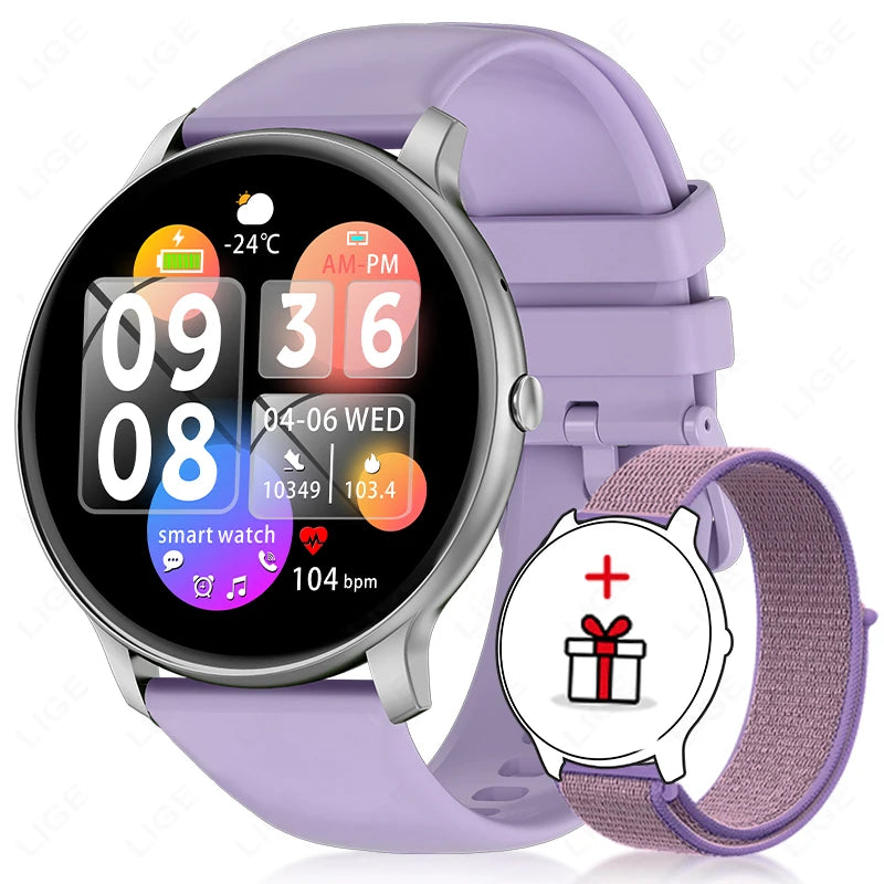 LIGE 2025 Smartwatch mit Bluetooth-Anruf & Fitnessfunktionen