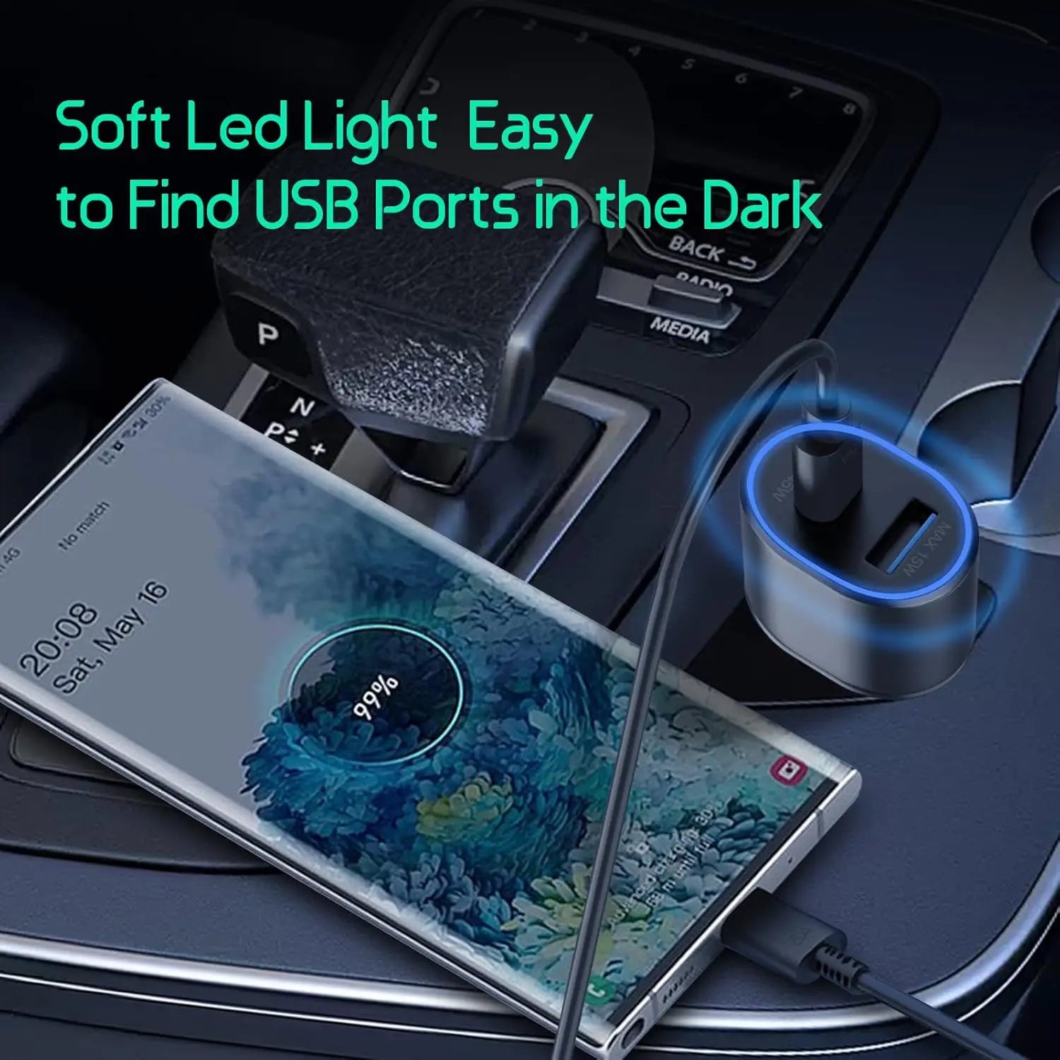 Beste 60W USB Auto Ladegerät PD Schnellladung