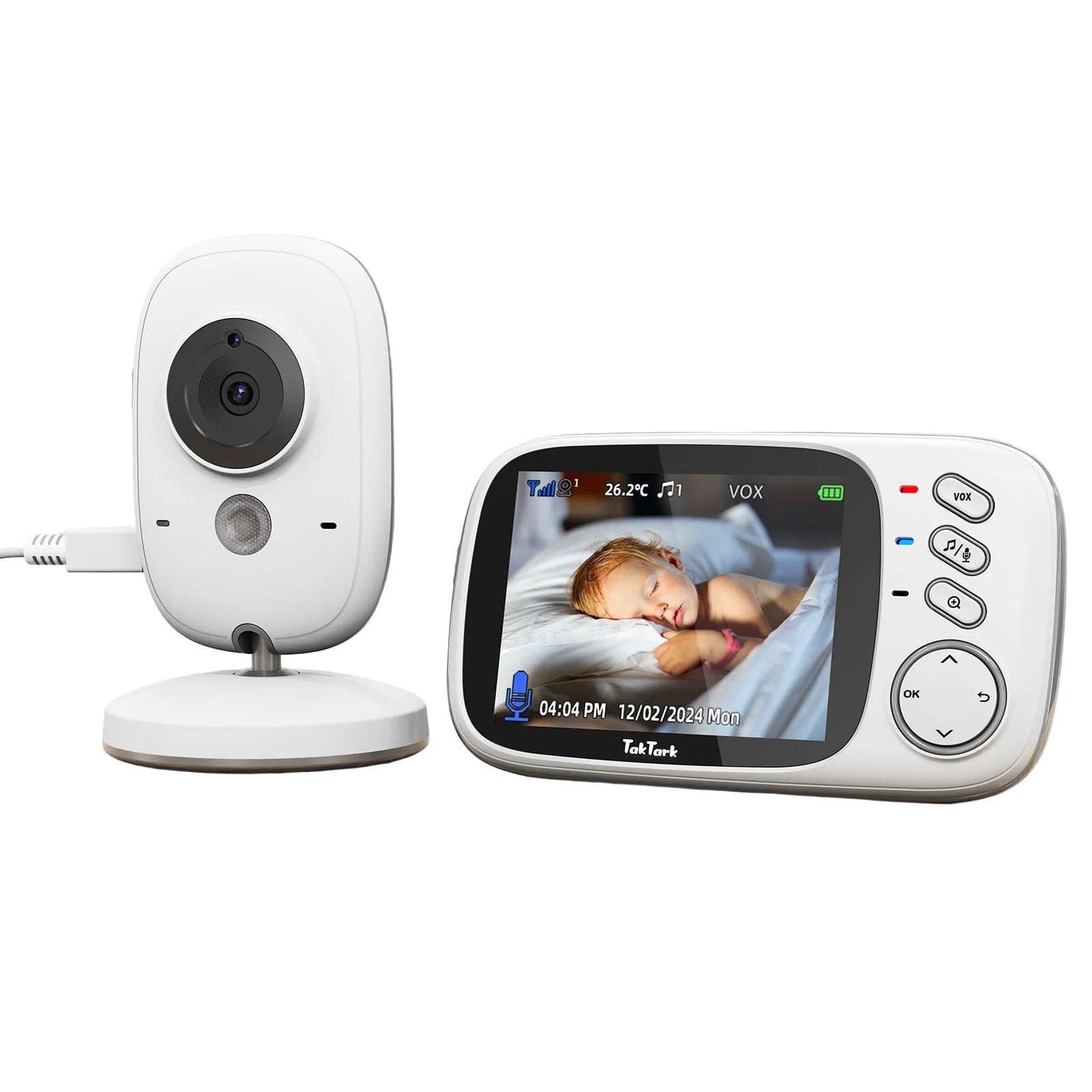 3,2 Zoll Baby Monitor mit Nachtsicht und Intercom