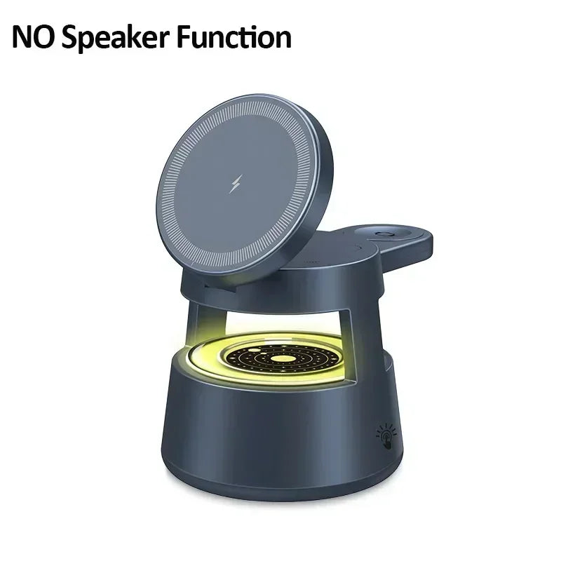 Magnetische 3-in-1 Ladestation mit LED und Lautsprecher