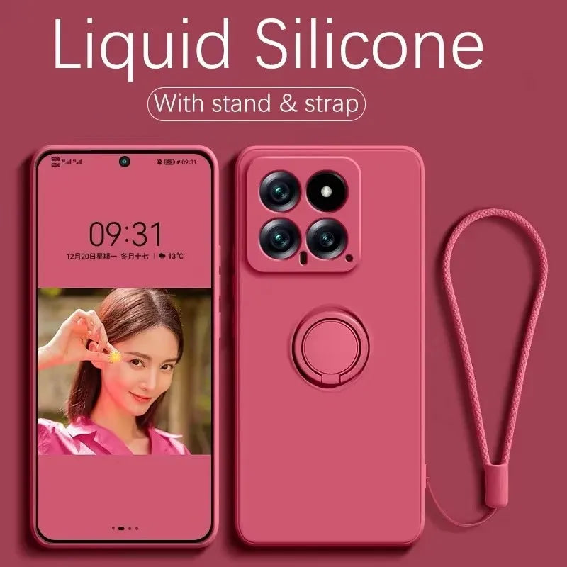 Luxus Silikon Magnet Handyhülle Stand