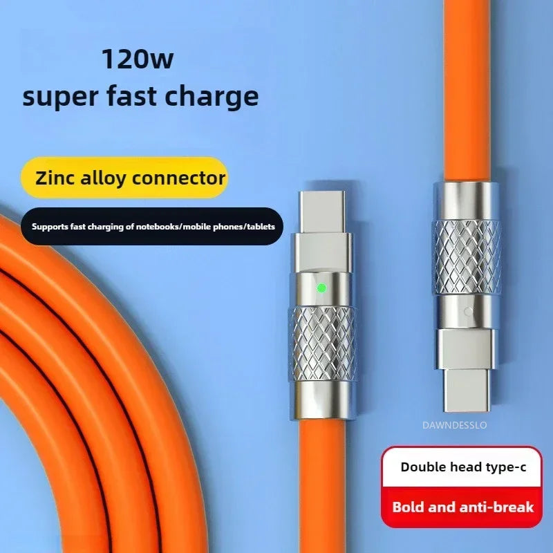 120W 7A Super Schnellladung USB-C Kabel